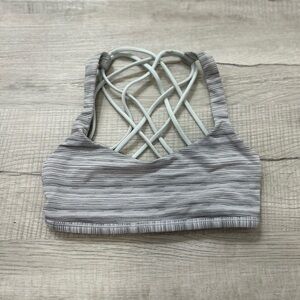 Grey Lululemon Cross Back Athletic Sports Bra - Size 2
